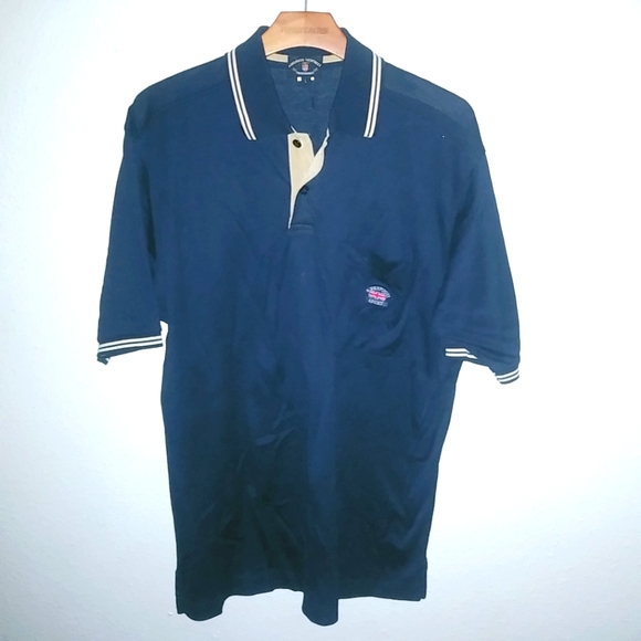 Amerigo Vespucci L Mens Italian Cotton Navy Polo Sport Sailing Shirt - Picture 1 of 11